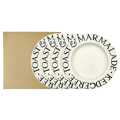 Emma Bridgewater Black Toast 22cm Plates, Set of 4 Emma Bridgewater Black Toast 22cm Plates, Set of 4
